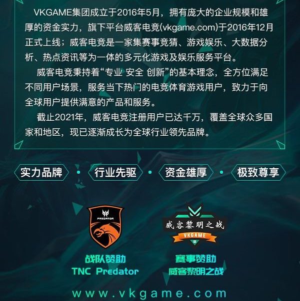 赞助活动VKGAME